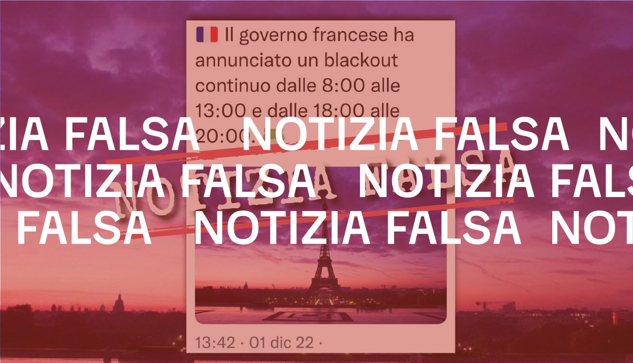 Il governo francese non ha appena annunciato «un blackout continuo»