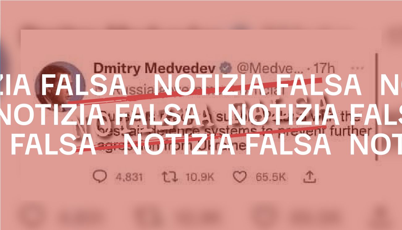 L’ex presidente russo Medvedev non ha pubblicato questo tweet sulle esplosioni in Polonia