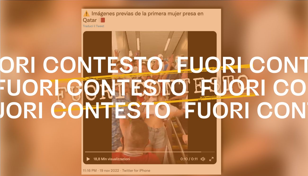 Il video di una tifosa inglese che solleva la maglietta non c’entra con i mondiali in Qatar