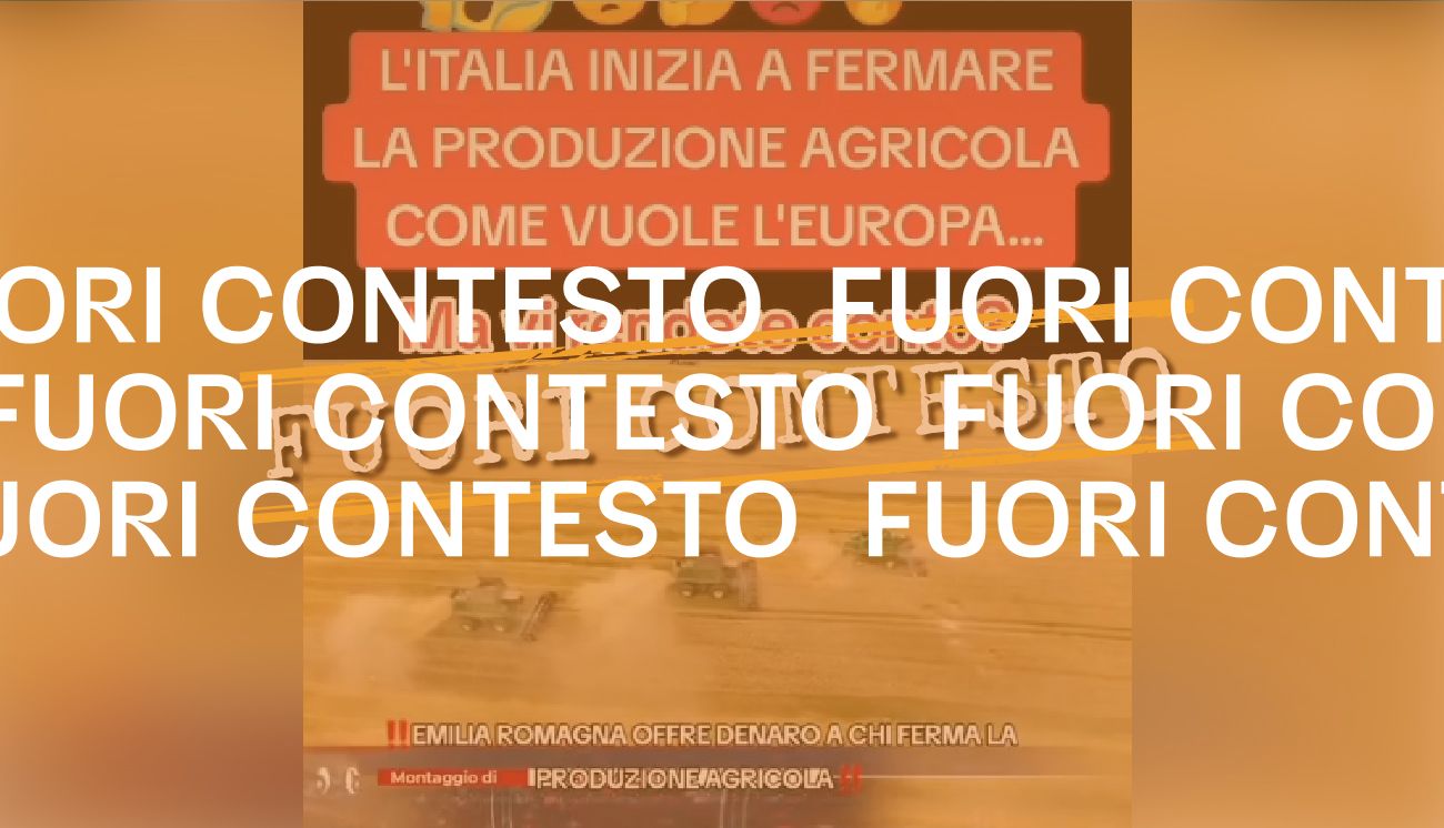 No, l’Emilia-Romagna non sta pagando gli agricoltori per abbandonare i propri terreni