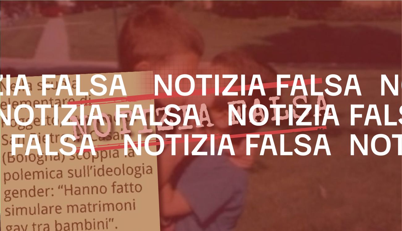 In una scuola di Poggetto (BO) non è stato simulato un «matrimonio gay tra bambini»