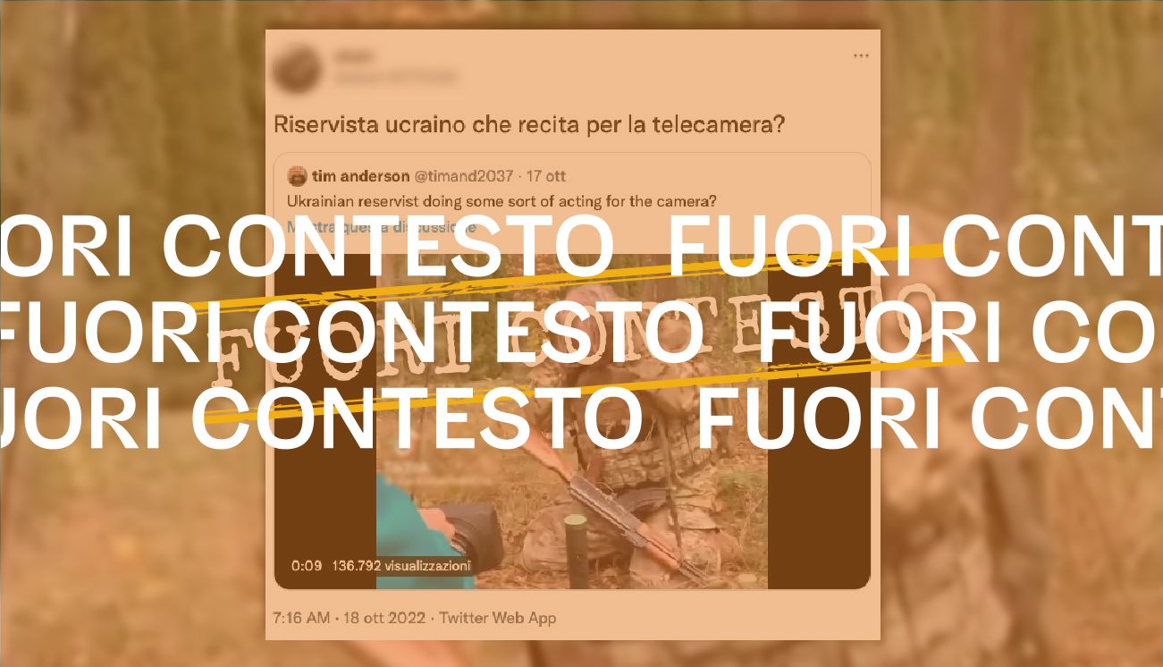 Questo non è un soldato ucraino che recita a favore di telecamera