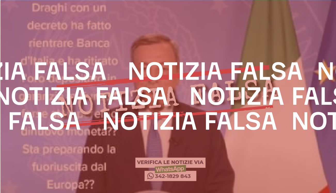 Draghi non ha emanato un decreto che porterà l’Italia a stampare «di nuovo moneta»