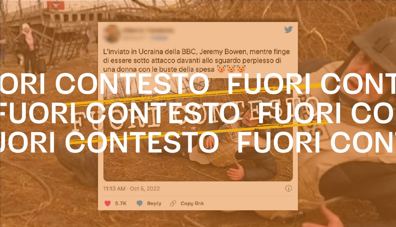 Questo non è un inviato della Bbc in Ucraina che «finge di essere sotto attacco»