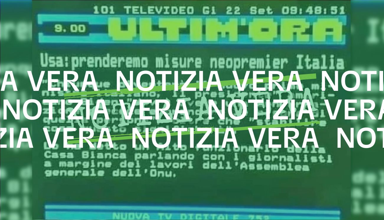 Sì, la pagina Televideo sulla «conversazione precoce» tra Biden e il neo premier italiano è vera