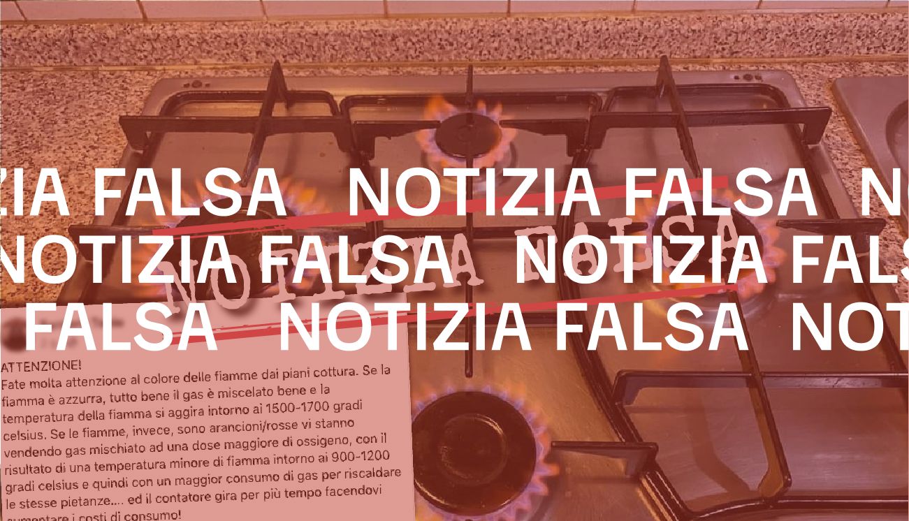 La fiamma arancione dei fornelli non indica che il gas è stato «mischiato» con l’ossigeno per abbassare i costi