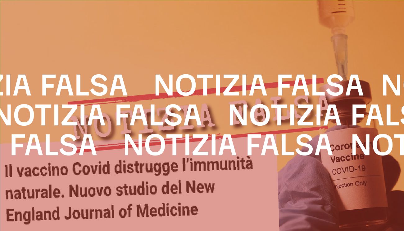 Questo studio pubblicato su Nejm non dimostra che «il vaccino Covid distrugge l’immunità naturale»