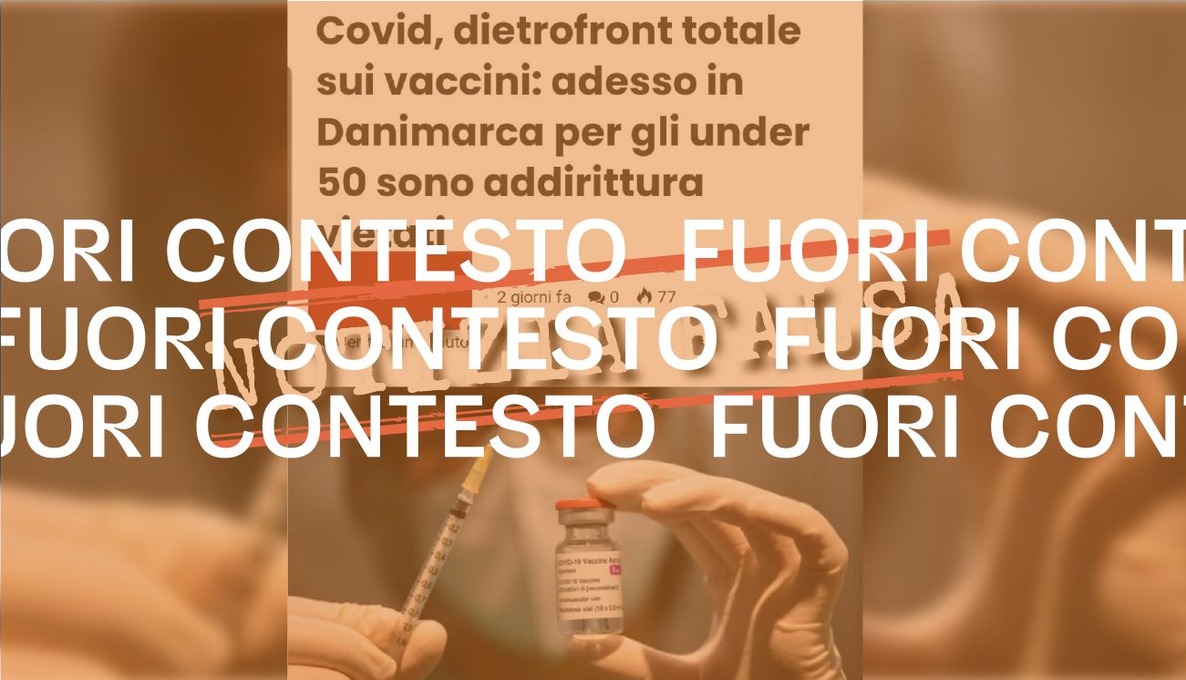 La Danimarca non ha «vietato» il vaccino per gli under 50 a causa dei dati sulle reazioni avverse