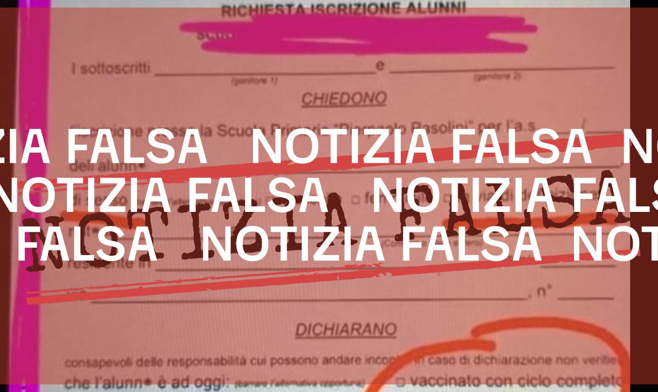 Questo non è un modulo di iscrizione alla scuola primaria