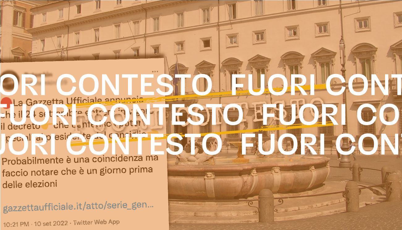 Il 24 settembre non entrerà in vigore un decreto che «conferisce poteri speciali al presidente del consiglio»