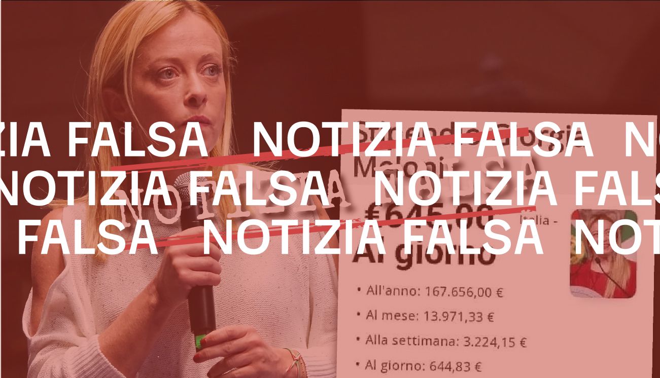 Giorgia Meloni non guadagna 645 euro al giorno