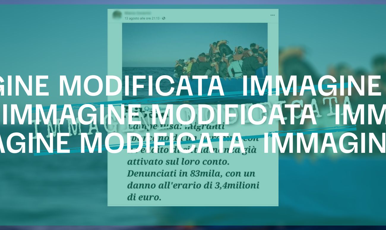 No, non sono sbarcati 83mila migranti con «il reddito di cittadinanza già attivato sul loro conto»