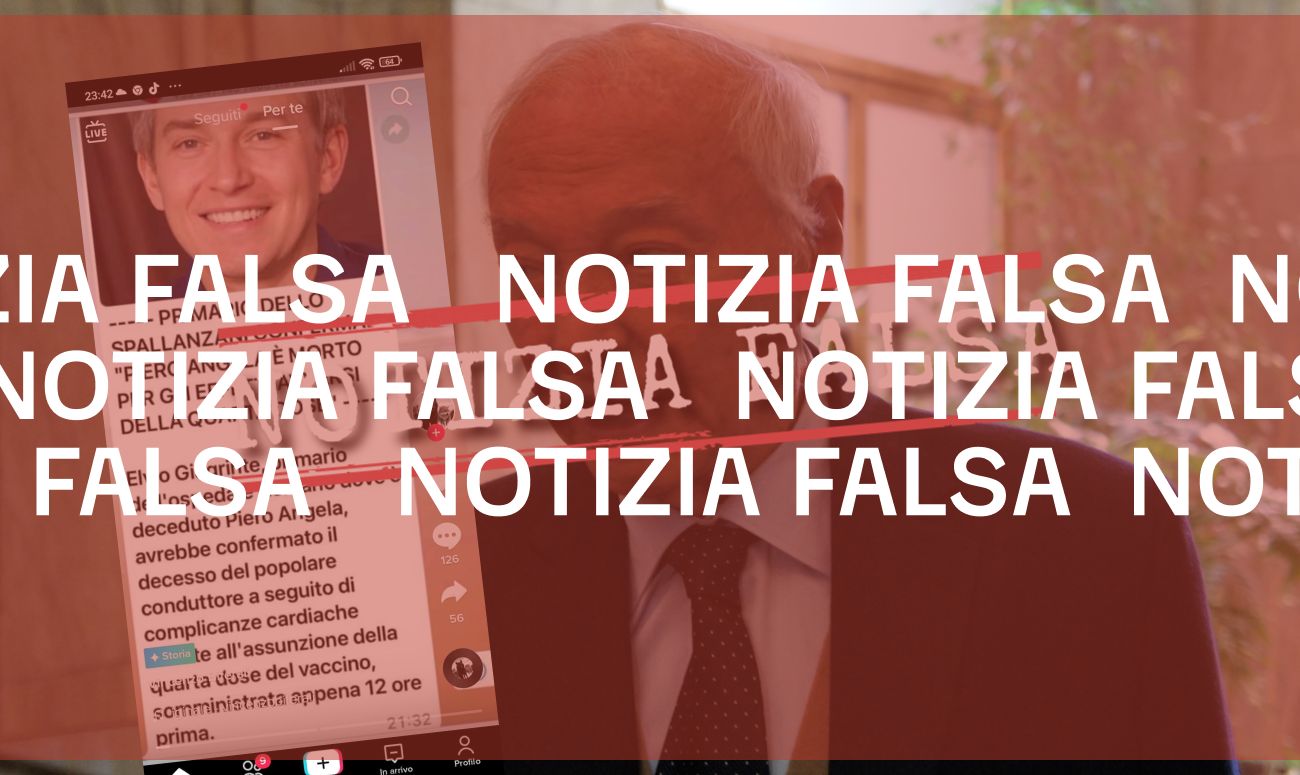 No, secondo lo Spallanzani Piero Angela non è deceduto a causa del vaccino anti-Covid