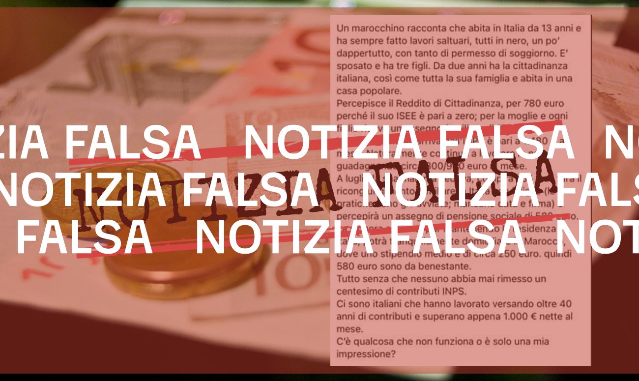 La storia del «marocchino» che colleziona sussidi italiani è infondata