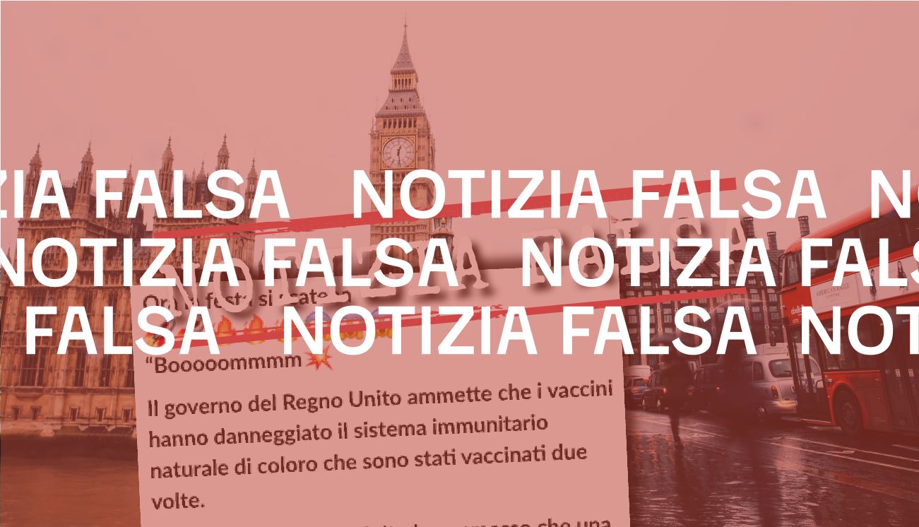 Il governo inglese non ha ammesso che «i vaccini hanno danneggiato il sistema immunitario»