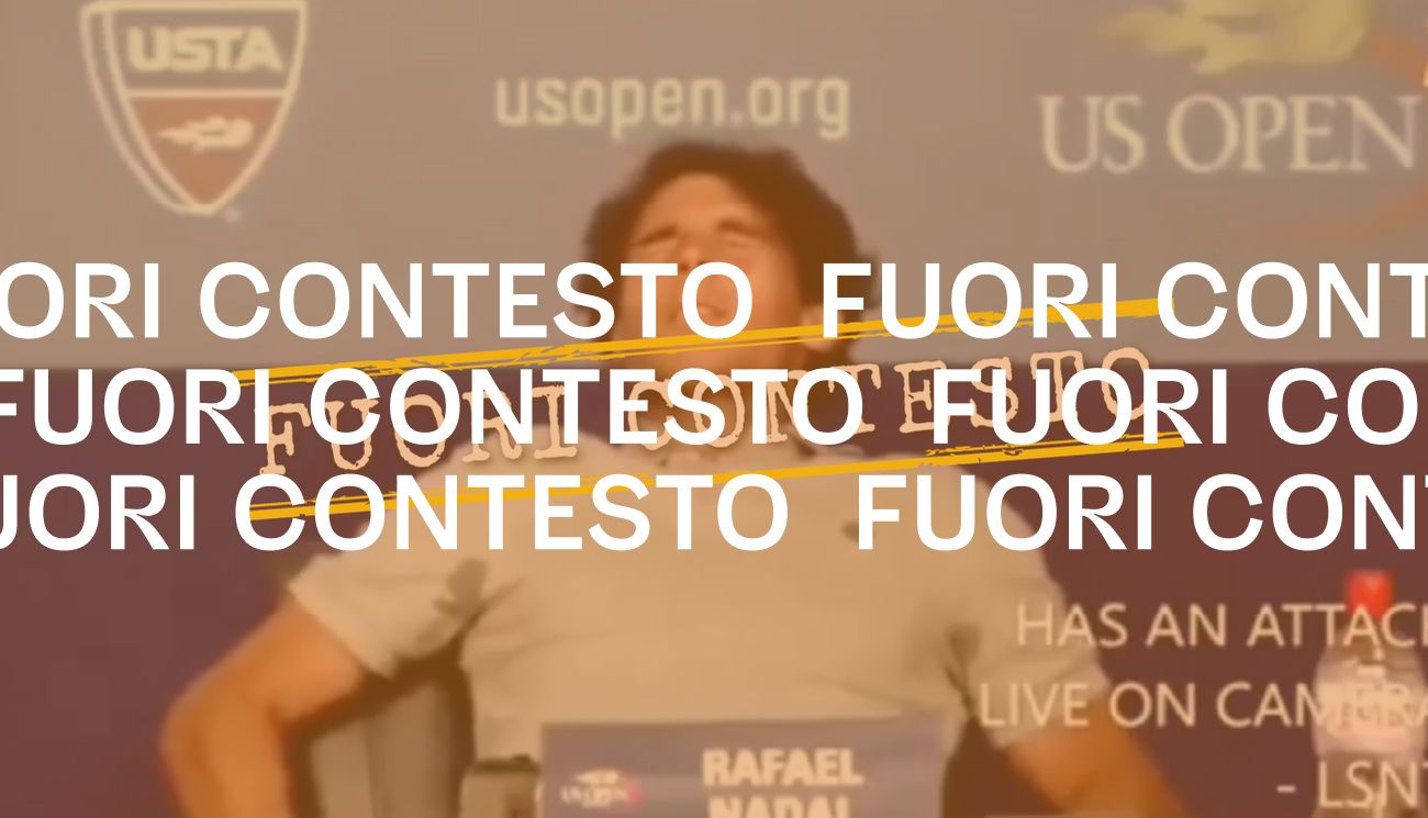 Questa conferenza stampa di Nadal risale al 2011 e il vaccino anti-Covid non c’entra