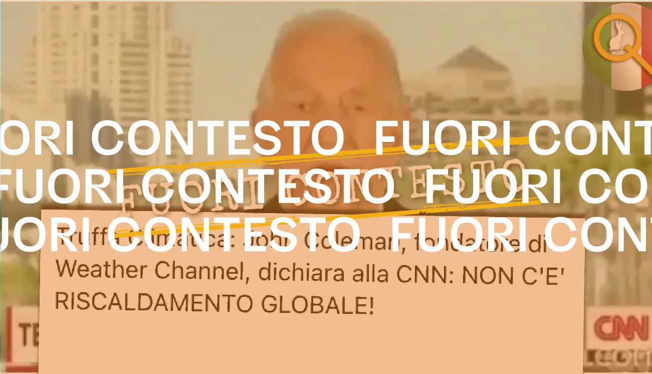 Questa intervista del 2014 a un meteorologo non dimostra che esiste una «truffa climatica»