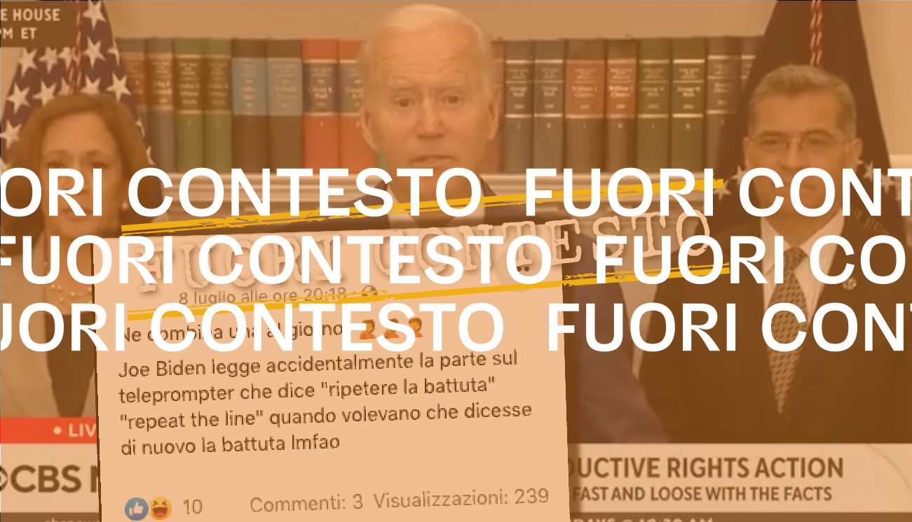 Joe Biden non ha letto accidentalmente dal teleprompter «fine della citazione» e «ripeti la frase»