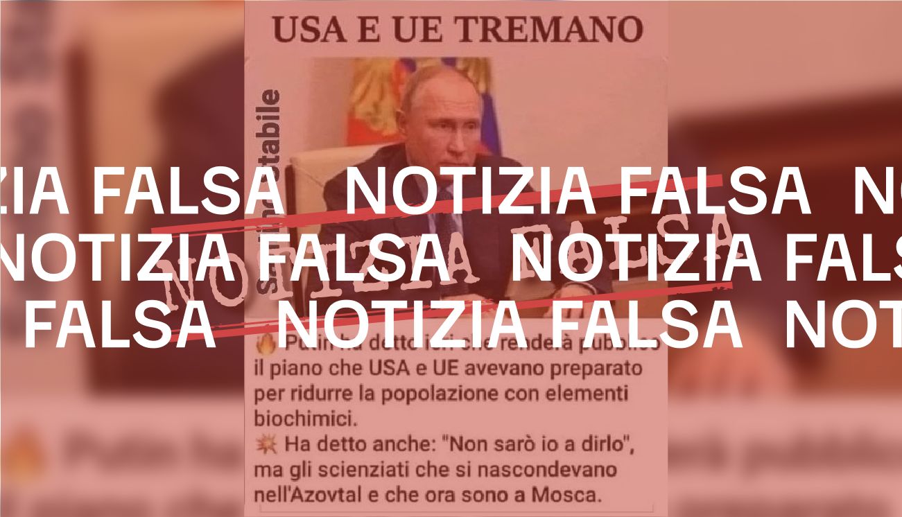 Putin non ha detto che svelerà il piano di Usa e Ue «per ridurre la popolazione»