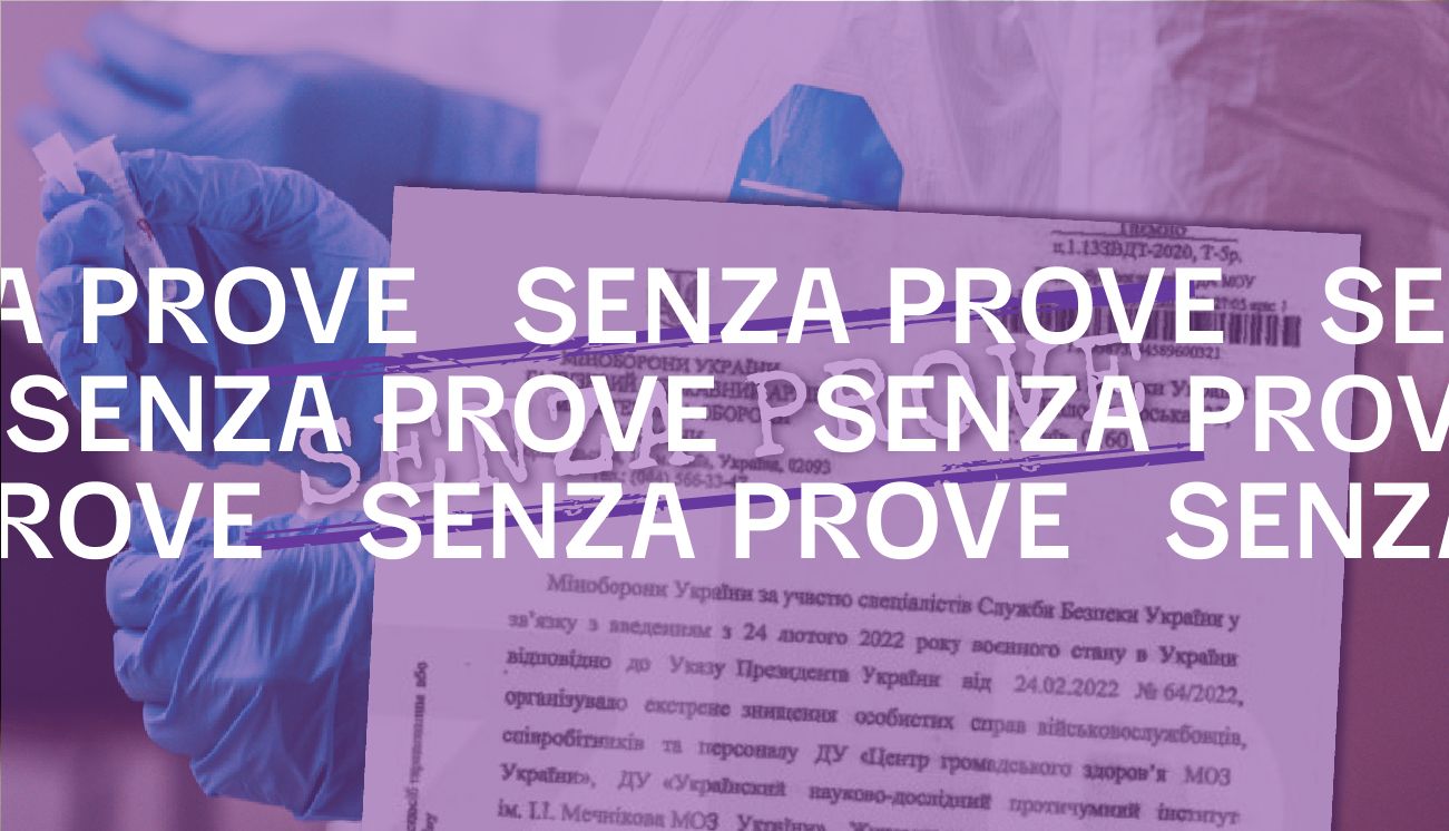 Nessuna prova dell’autenticità di questo documento che ordina l’insabbiamento dei biolaboratori americani in Ucraina