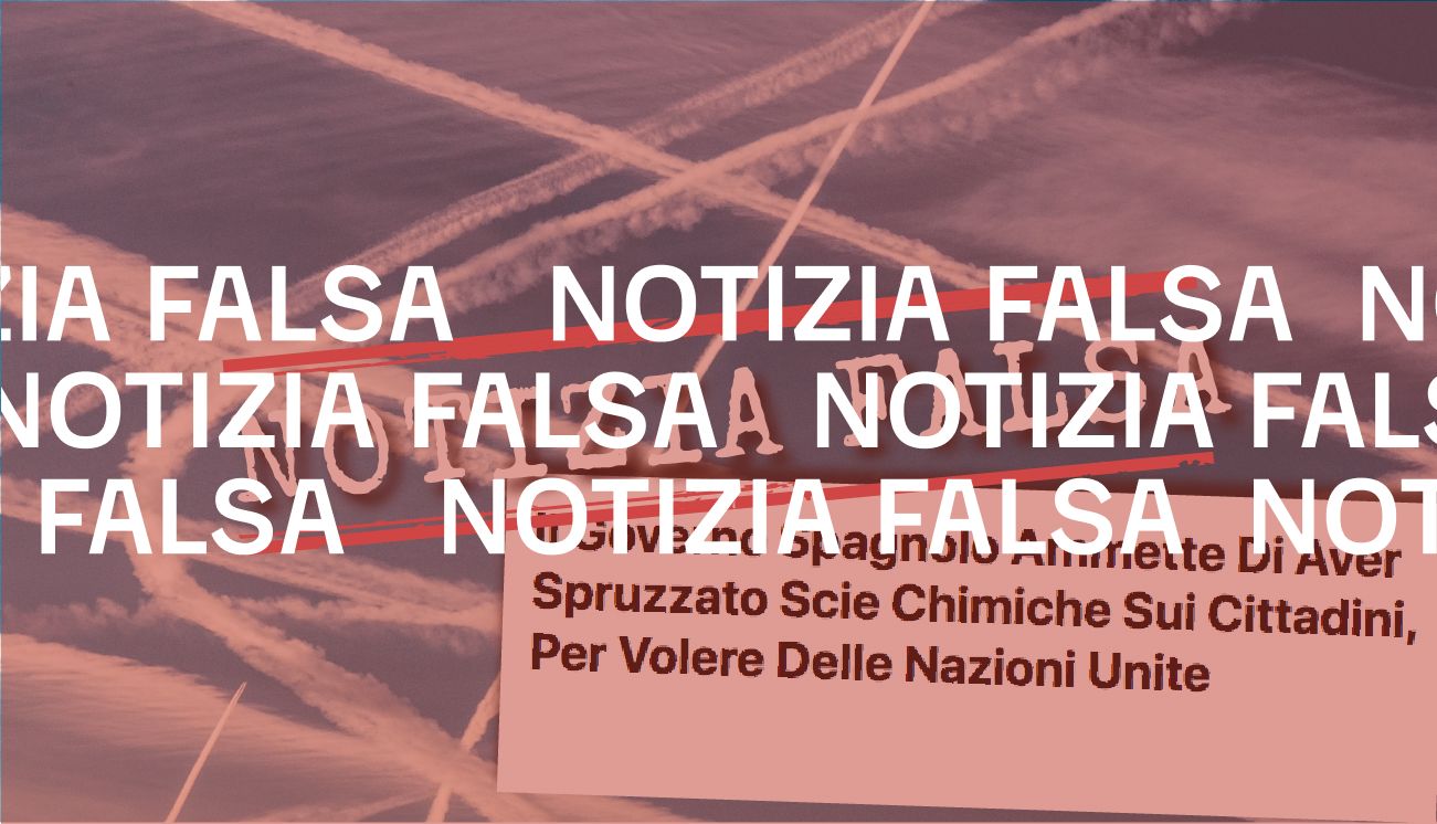 Il governo spagnolo non ha «spruzzato scie chimiche» per volere delle Nazioni Unite