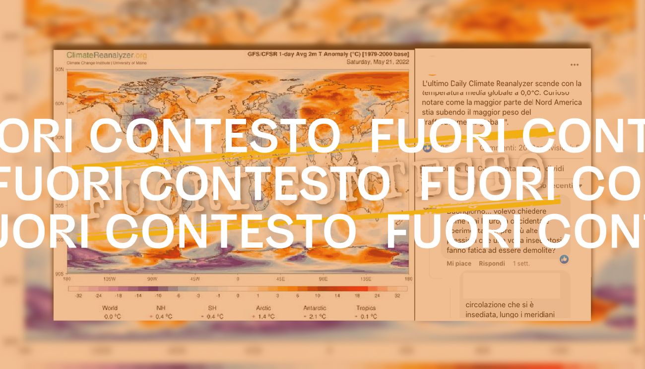 Questa mappa non prova che la temperatura globale è rimasta ai livelli del periodo 1979-2000