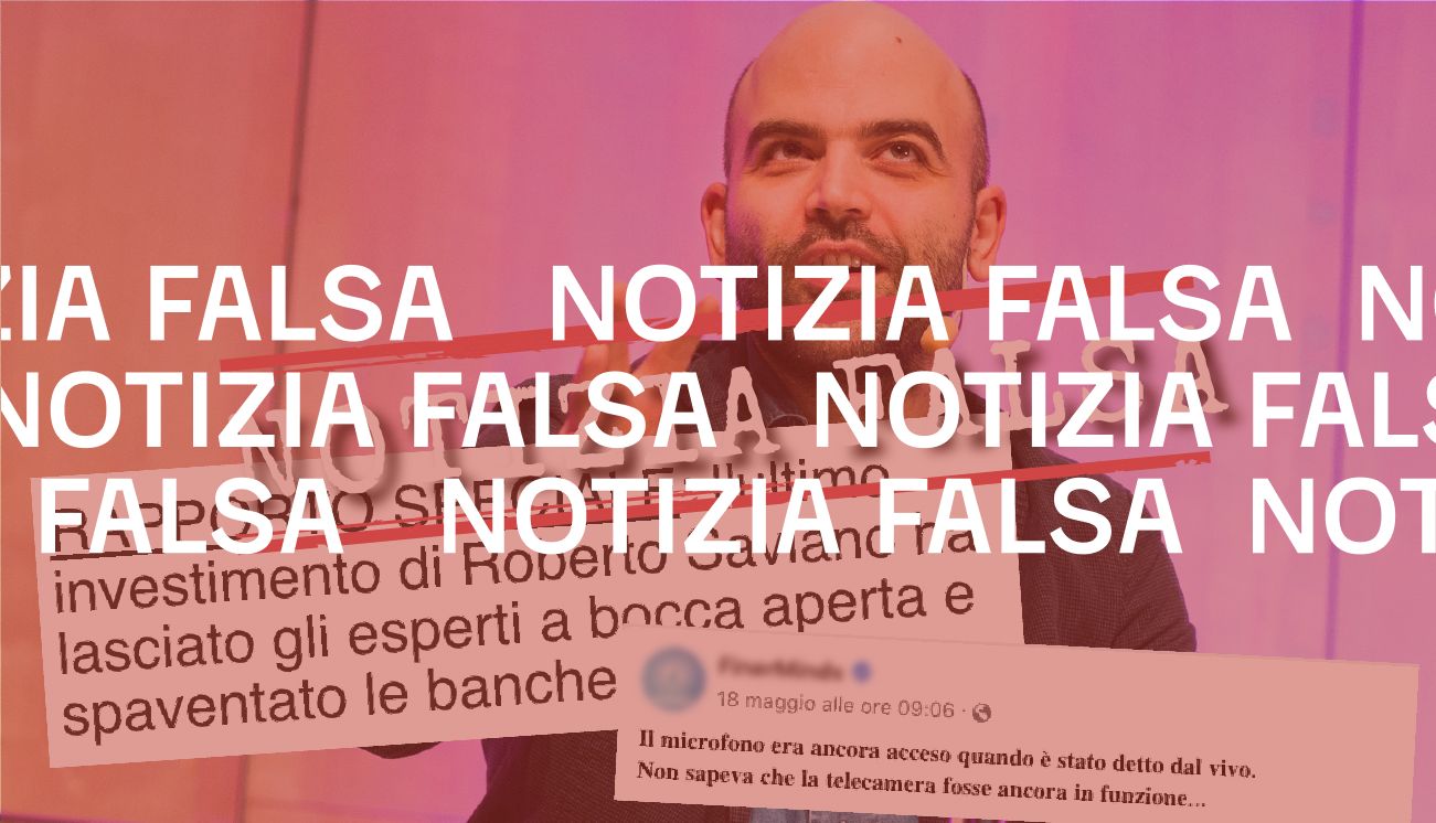 No, Saviano non ha rivelato di essersi arricchito grazie al trading di criptovalute