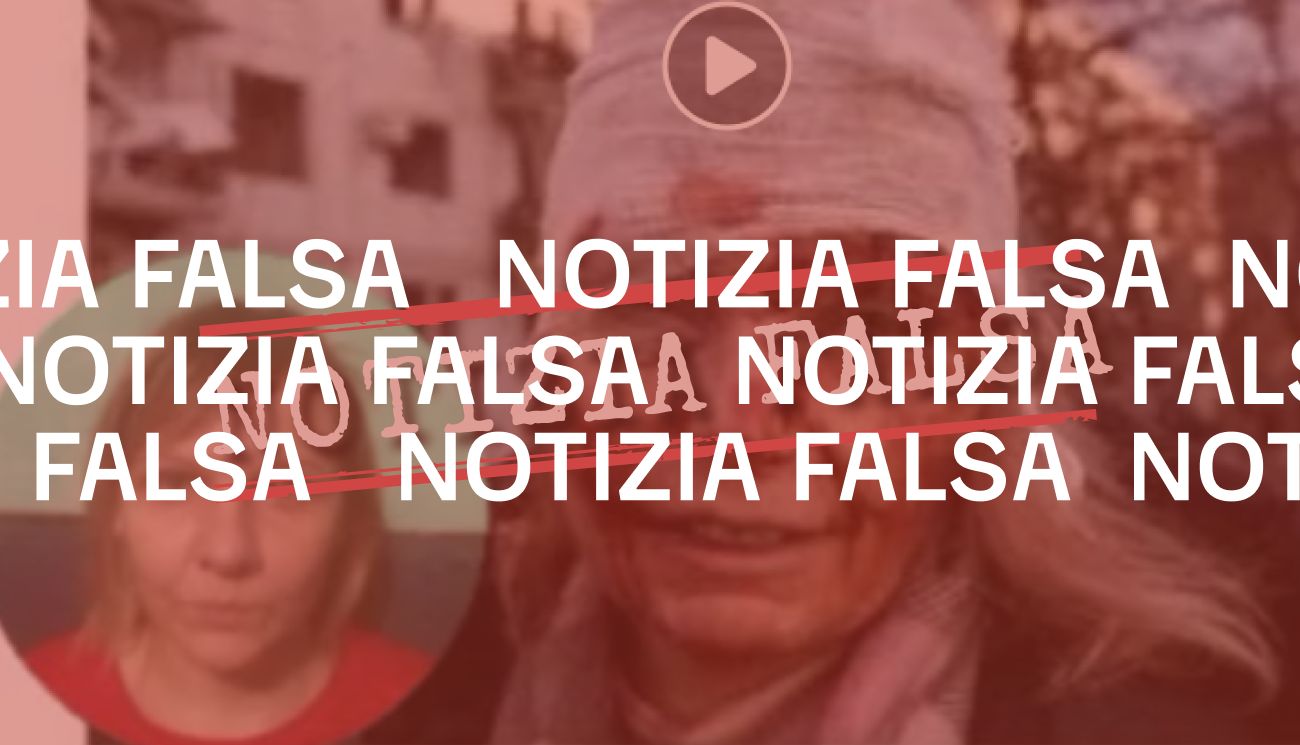 No, questa donna non si è finta «un civile ferito»