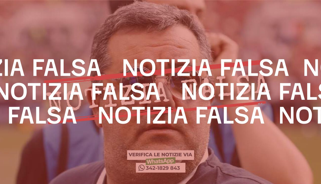 La falsa notizia del 28 aprile sul decesso del procuratore sportivo Mino Raiola