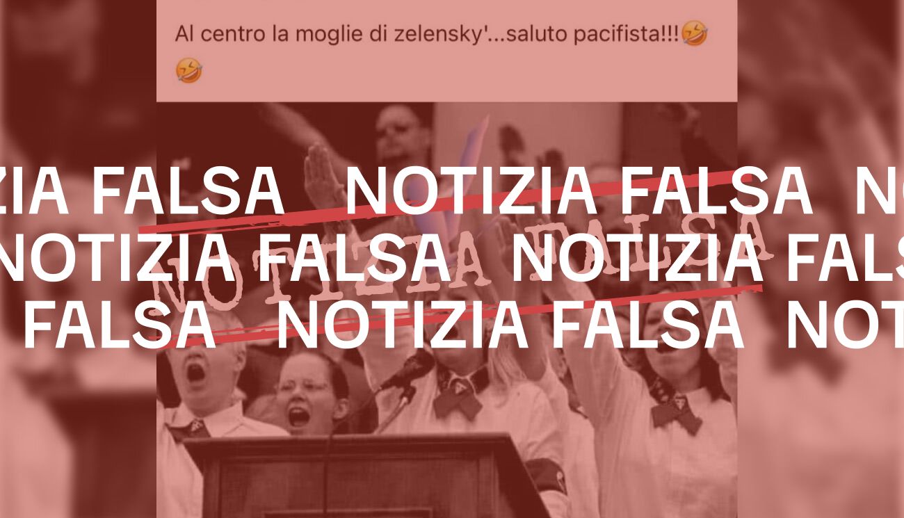 Questa non è la moglie di Zelensky che fa il saluto romano