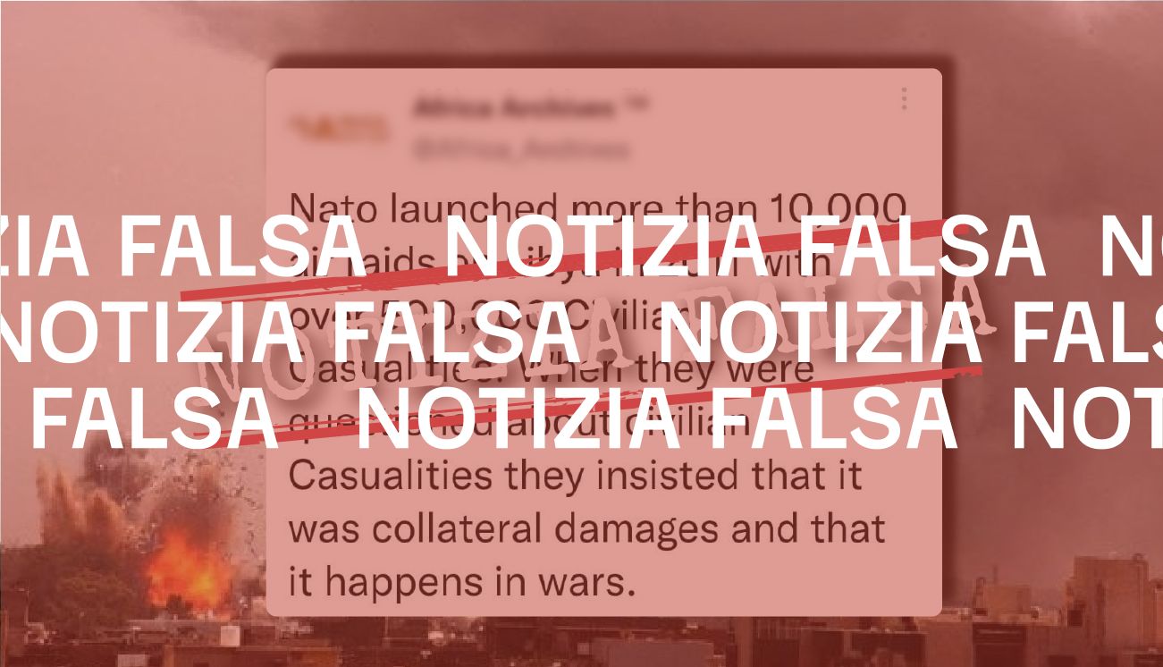 I bombardamenti Nato in Libia del 2011 non hanno provocato la morte di «500 mila civili»