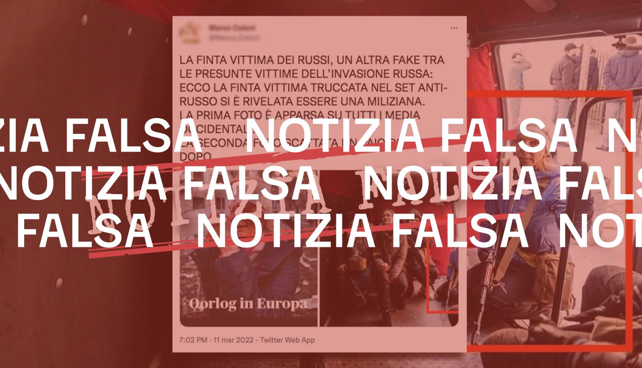 Questa donna con il volto insanguinato non è una «finta vittima truccata nel set anti-russo»