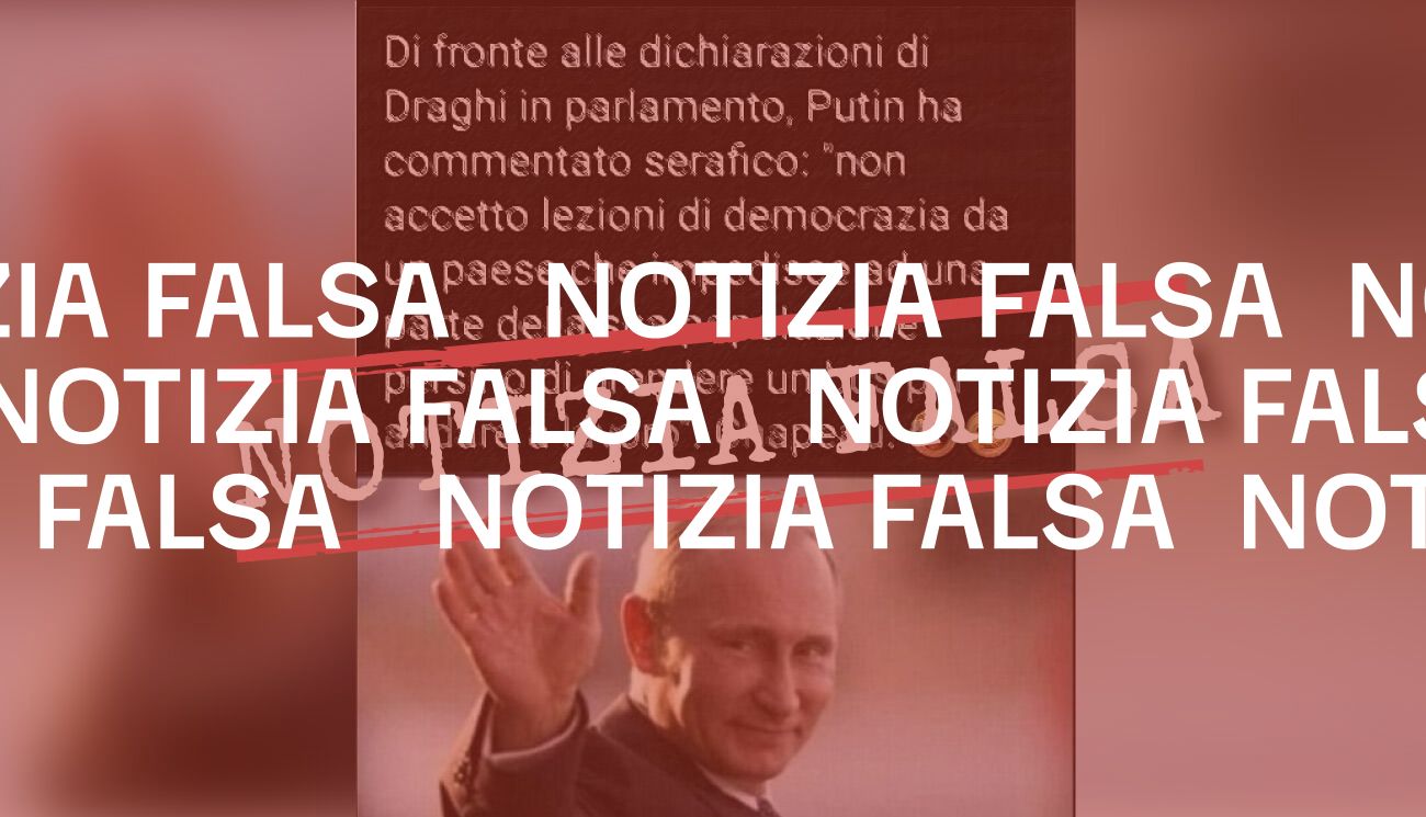 Putin non ha mai detto di non accettare «lezioni di democrazia» dall’Italia a causa del green pass