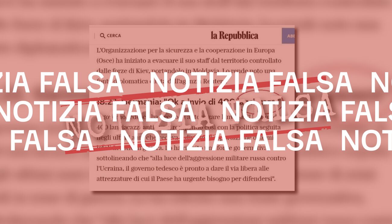 La Repubblica non ha pubblicato questo refuso sui lanciarazzi inviati dalla Germania 