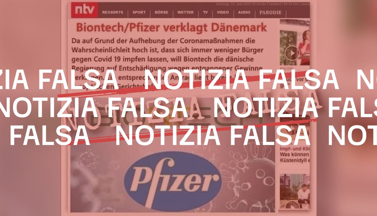 Pfizer e BioNTech non hanno «citato lo Stato della Danimarca per mancati guadagni»