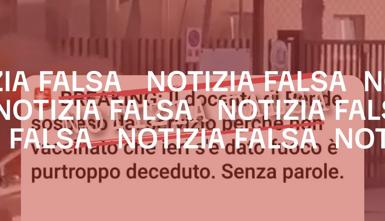 No, il docente che si è dato fuoco a Rende non è «deceduto»