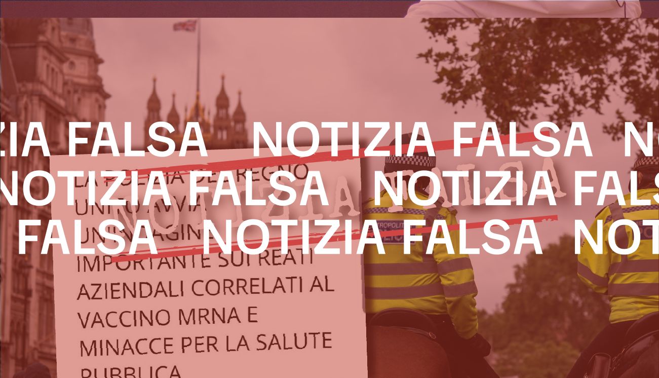 No, la polizia del Regno Unito non sta indagando su reati «correlati al vaccino»