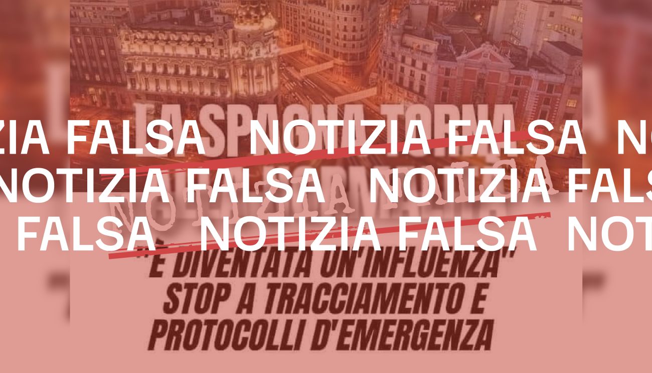 La Spagna non è tornata alla «normalità» ritenendo la Covid-19 «un&#8217;influenza»