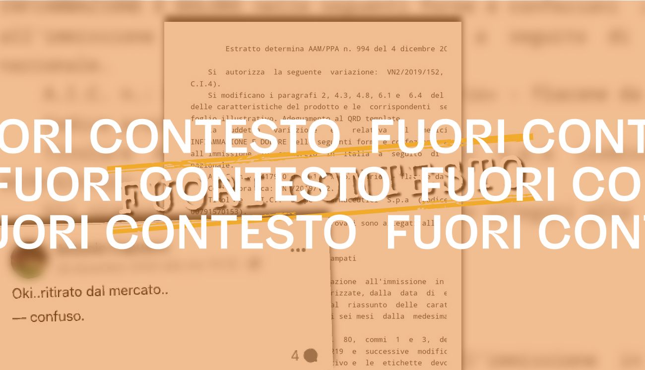 L’Oki non è stato ritirato dal commercio in Italia