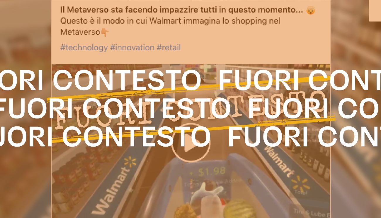 No, questo video non mostra «il modo in cui Walmart immagina lo shopping nel Metaverso»