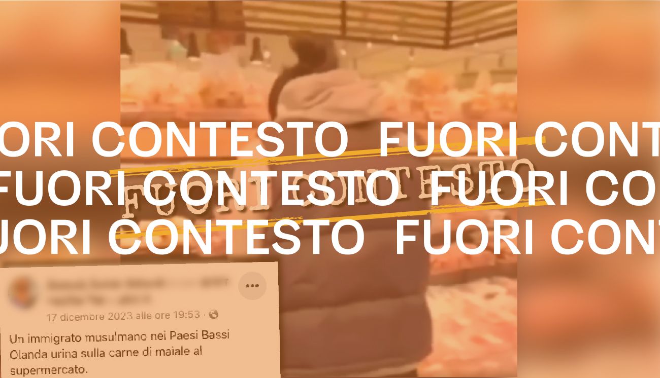 Questo non è «un immigrato musulmano» che urina in un supermercato nei Paesi Bassi