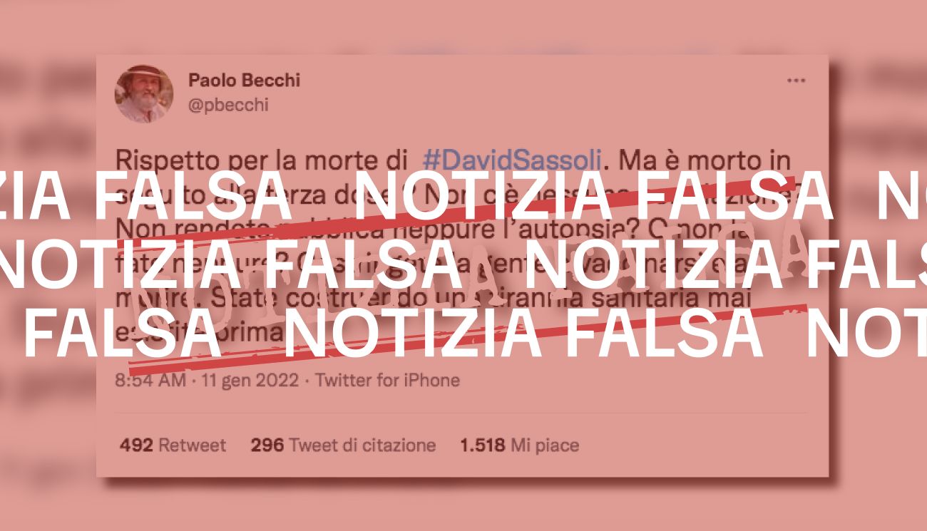 No, David Sassoli non è «morto in seguito alla terza dose»