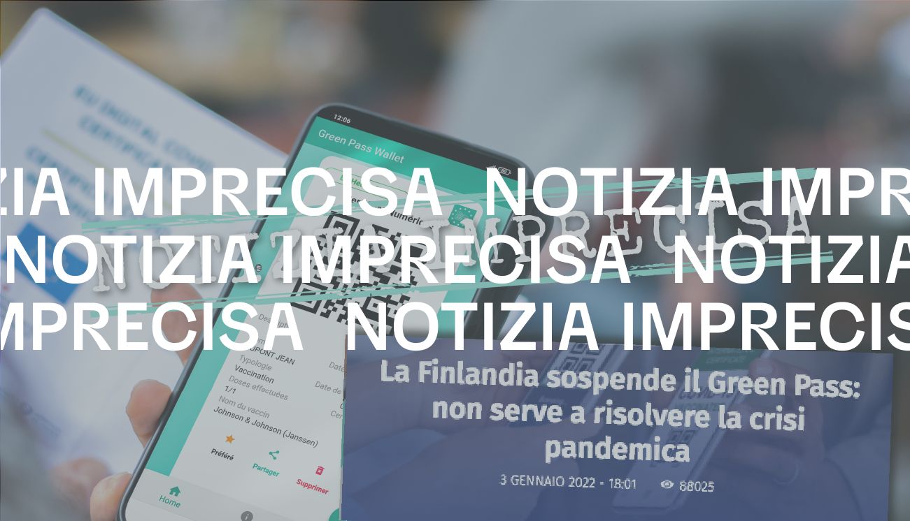 La Finlandia non ha sospeso il green pass perché inutile a «risolvere la crisi pandemica»