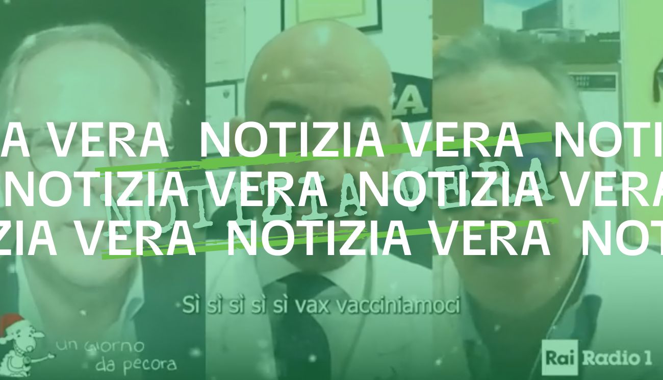 Il video di “Un giorno da pecora” con i virologi che cantano “Sì sì vax” è reale