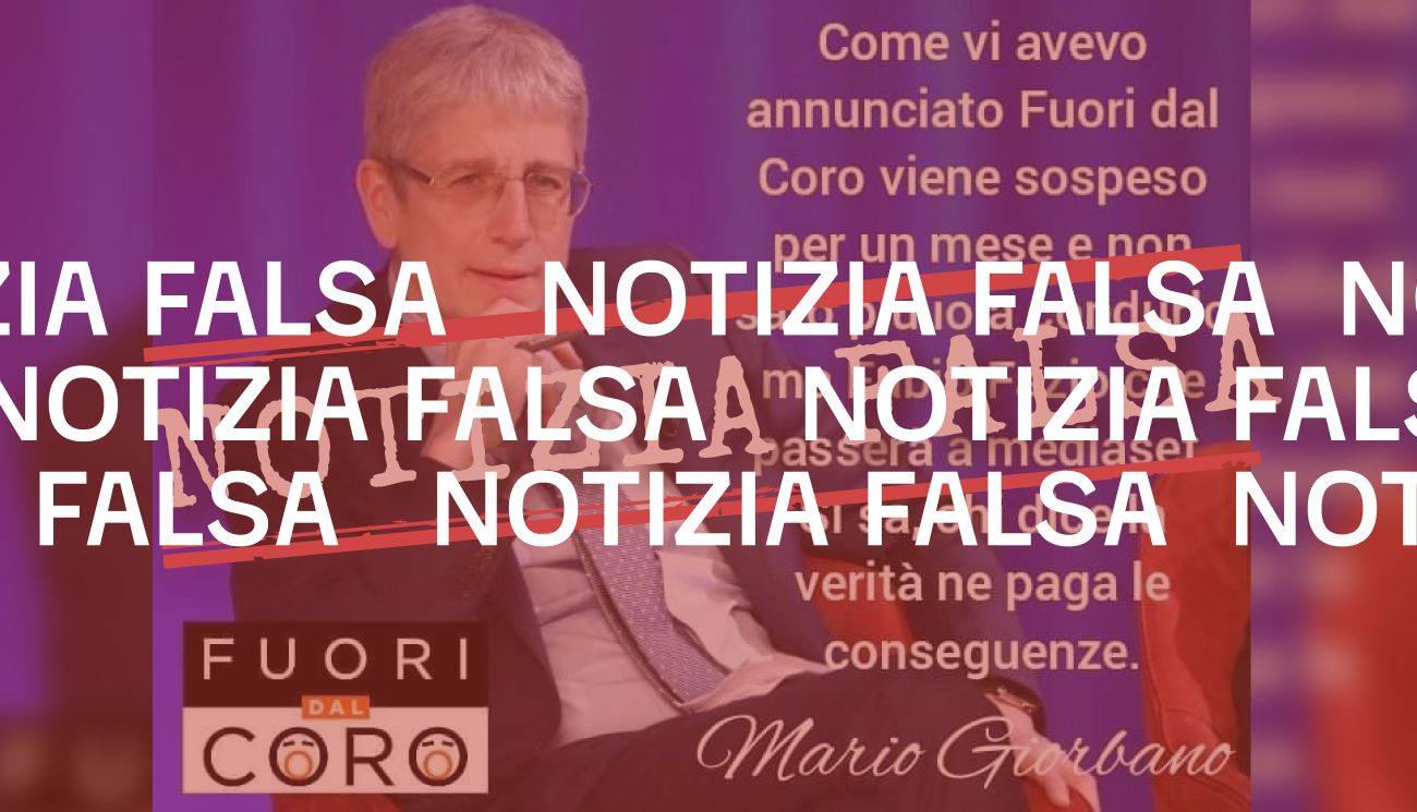 No, Fabio Fazio non sostituirà Mario Giordano alla conduzione di “Fuori dal coro”