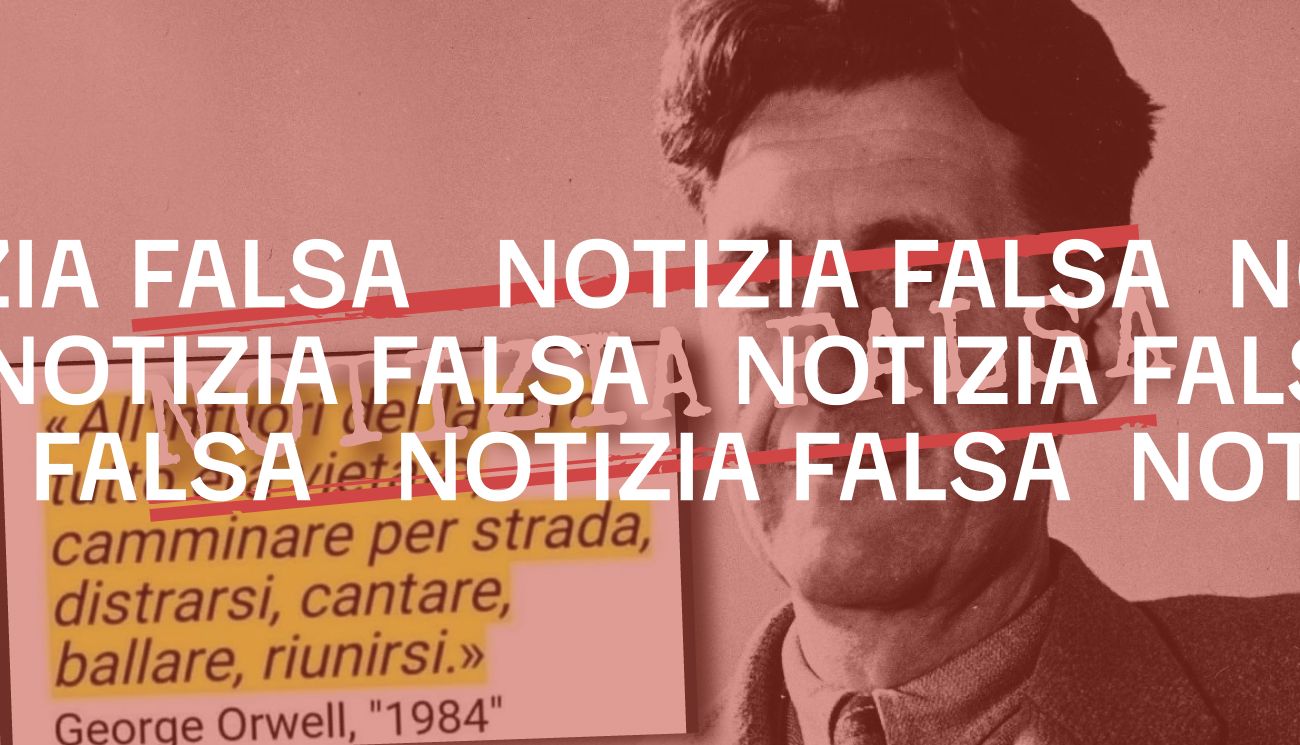 «All’infuori del lavoro tutto era vietato, camminare per strada, distrarsi, cantare, ballare, riunirsi» non è di Orwell