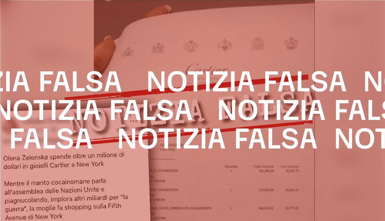 Olena Zelenska non ha comprato gioielli per 1 milione di dollari a New York