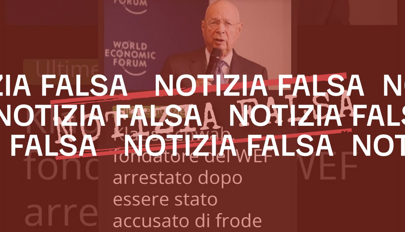 Non è vero che Klaus Schwab (Wef) è stato arrestato