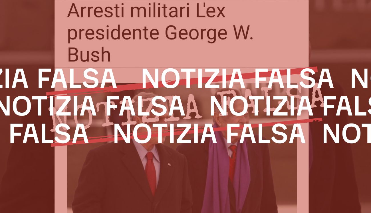 No, George W. Bush non è stato arrestato «per il suo ruolo nell’ideare l’11 settembre»