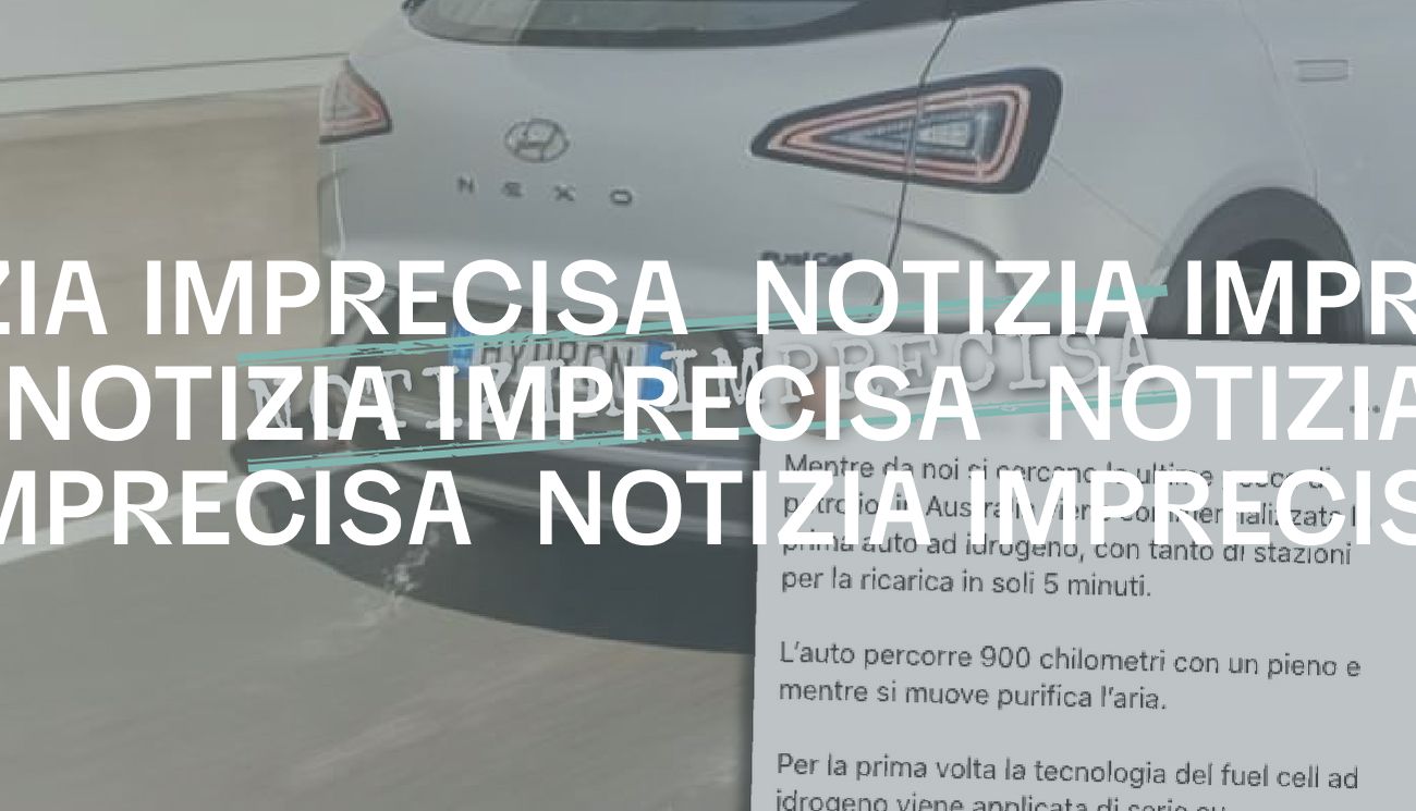 No, in Australia non è stata commercializzata la prima auto a idrogeno